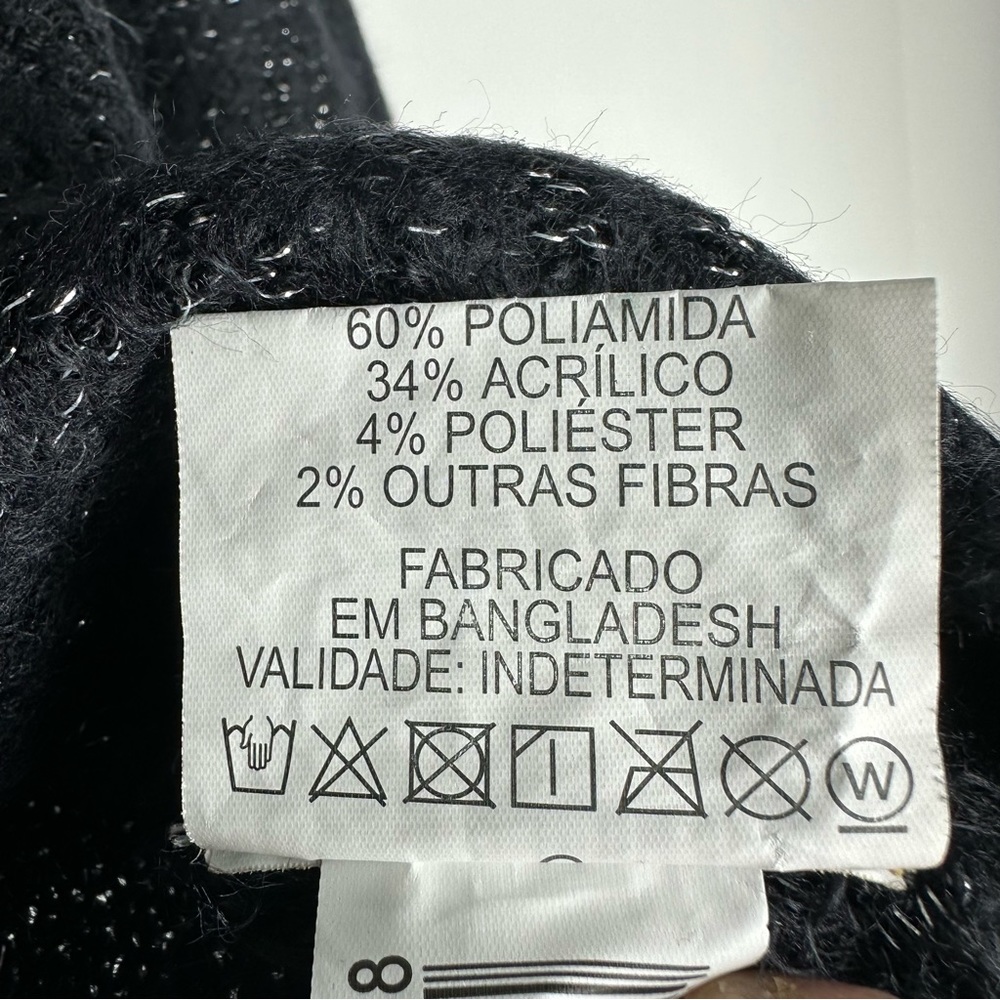 Basic+ Black Cute Sweater With Silver Tinsels, Si… - image 6